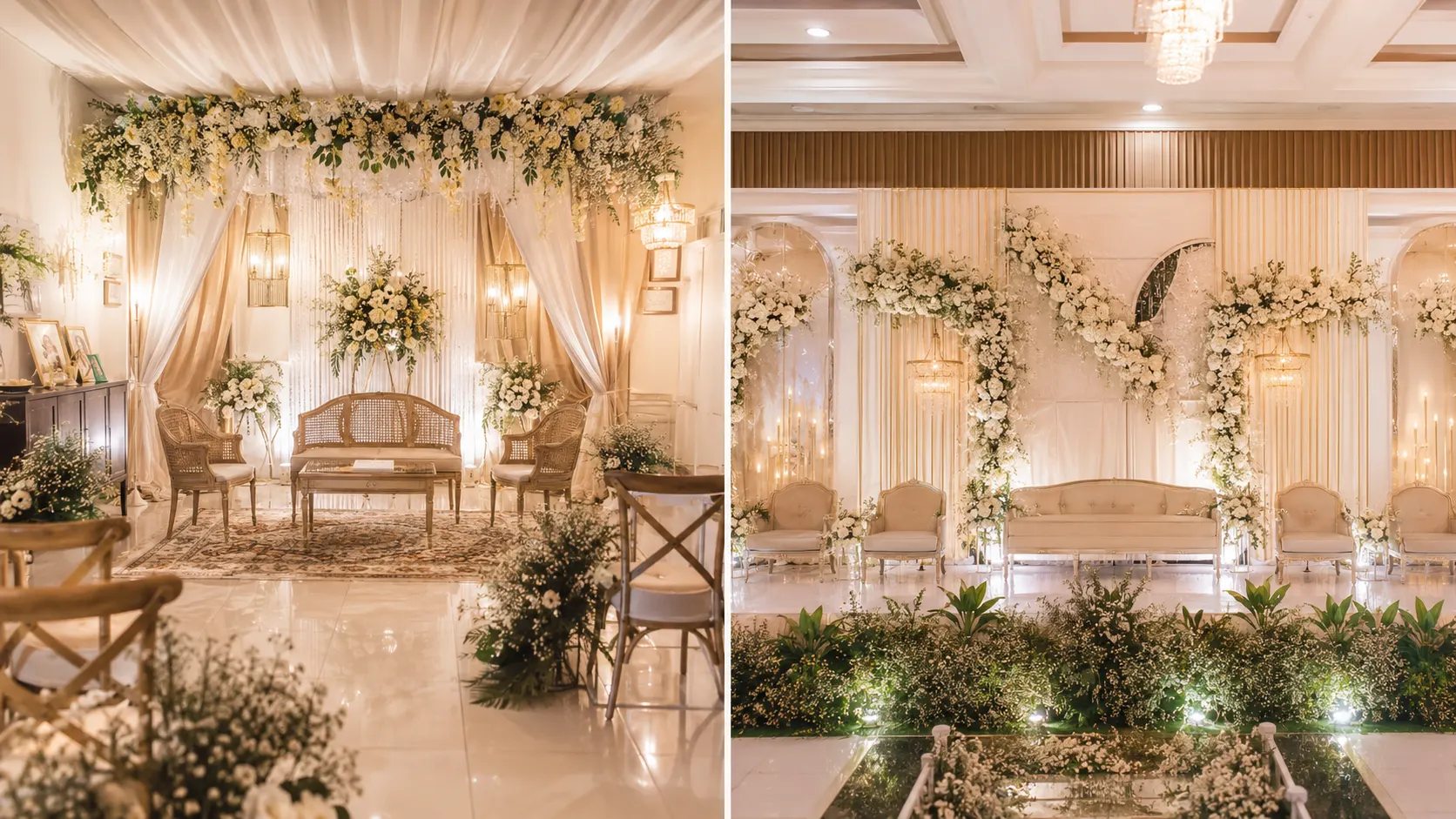 dekorasi wedding di rumah dan gedung yang elegan