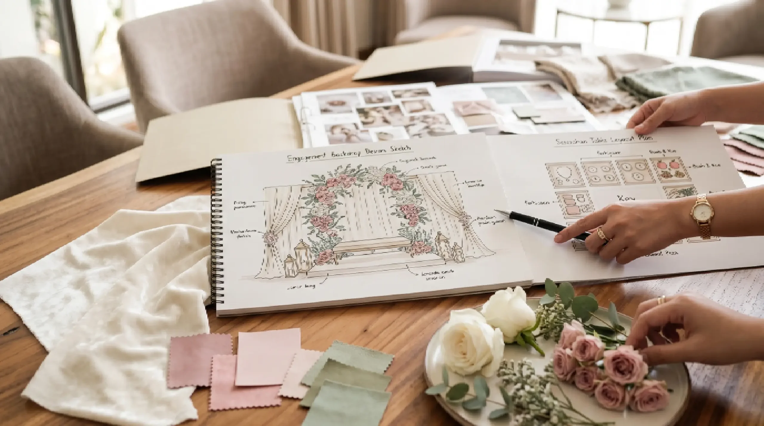 Konsep dekorasi lamaran simple elegan untuk rumah dan meja seserahan