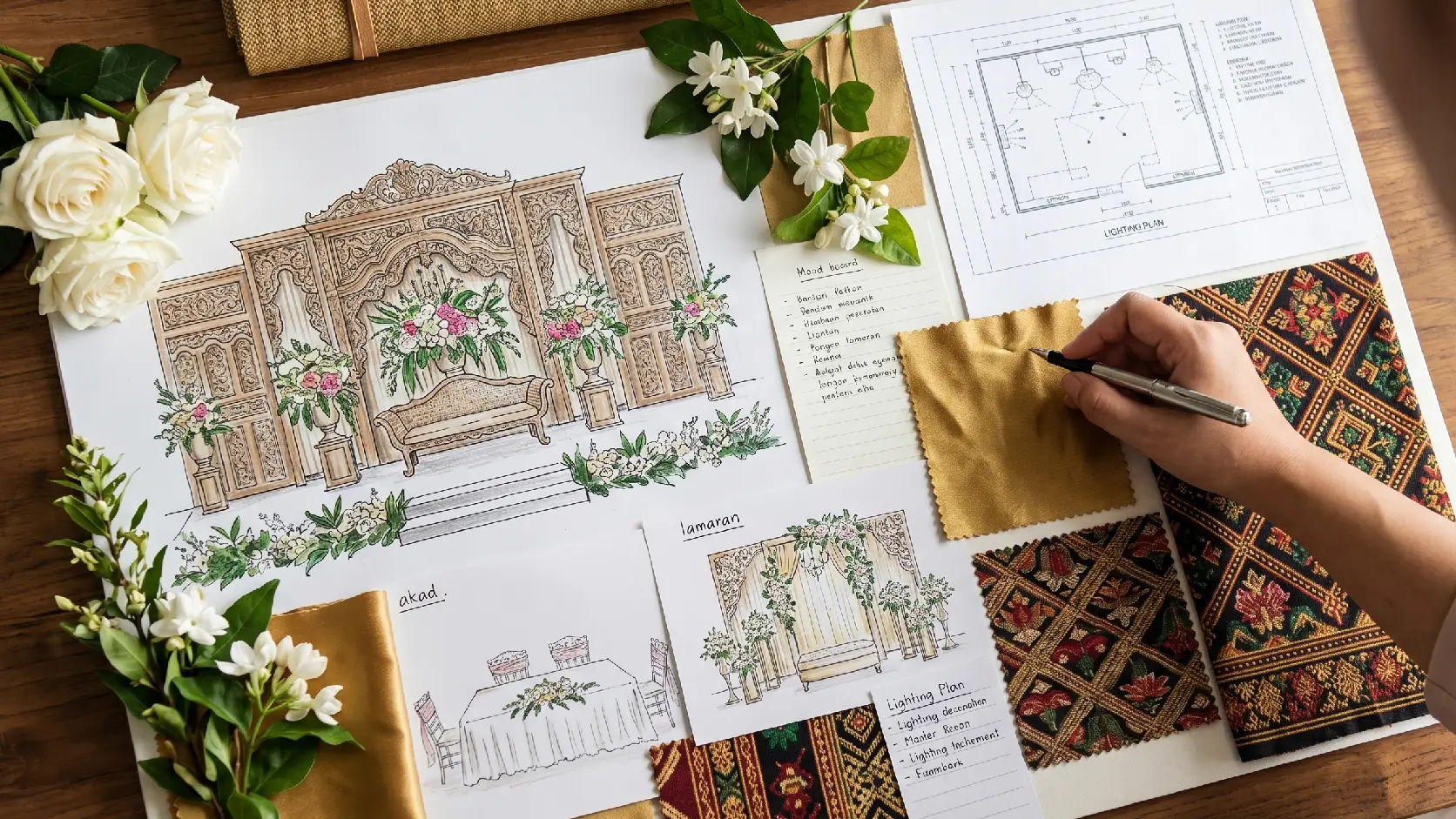Konsep inspirasi dekorasi wedding Purwakarta untuk rumah gedung akad dan lamaran