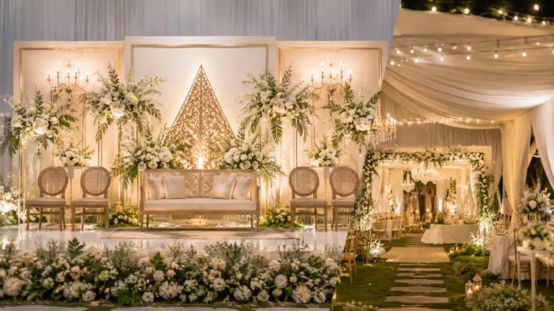 Inspirasi dekorasi wedding rumah dan gedung yang rapi